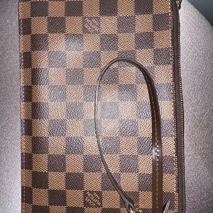 Authentic Louis Vuitton Damier Ebene Wristlet